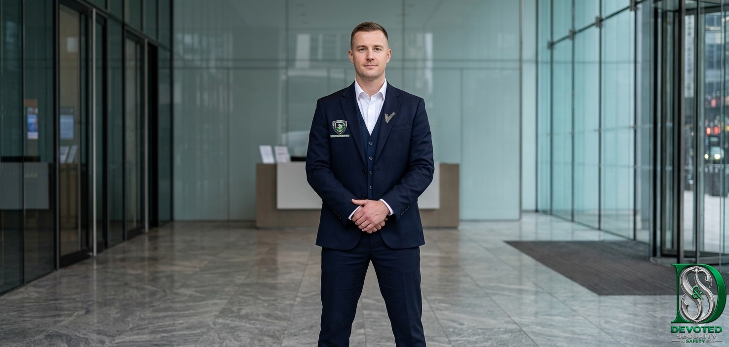 Representatieve beveiliger in uniform